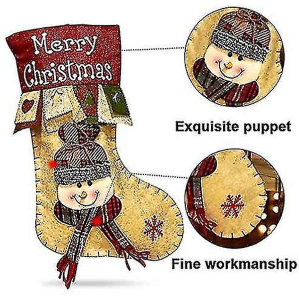 Julstrumpa, Stor Hängande Julstrumpa, Hängande Julstrumpa Påse För Träd, Spis