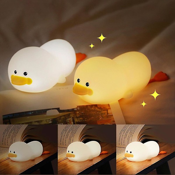 Børnenatlampe Sød Form LED Sengelampe Silikone Baby Ammelampe White And Yellow Remote Version