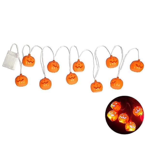 LED lyskæde Halloween værelse dekoreret græskar lyskæde 10 lys