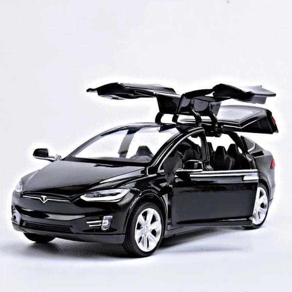 Træk tilbage biler legetøj med lys og musik, legering diecast elektronisk bilmodel X 1:32, mini køretøjer legetøj til børn børn småbørn Tesla bil elskere