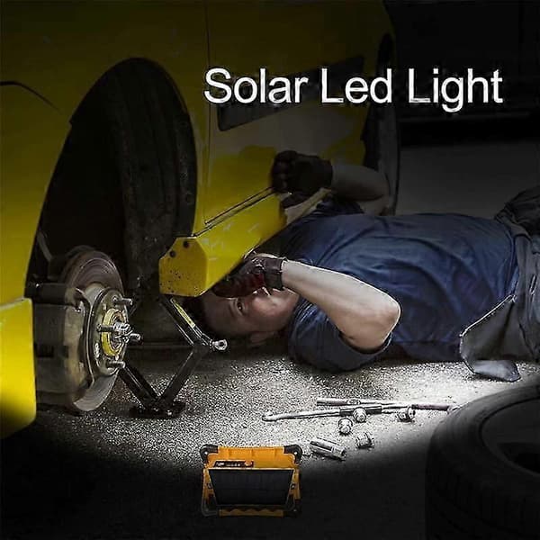 Oppladbar Solar LED Arbeidslampe Bærbar 9600mAh Camping 3000LM 4 Moduser Vanntett