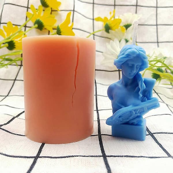 3D Klaverpige Silikoneform DIY Lysfremstilling Aromaterapi Lysforme Håndlavet Sæbe Gipsform Kage Chokolade Dekoration