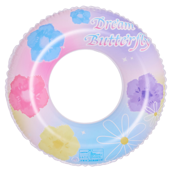 Oppblåsbar badering for barn, badering poolbøye, retrostripet PVC oppblåsbar bøye poolbøye Romantic flower Suitable for teenagers