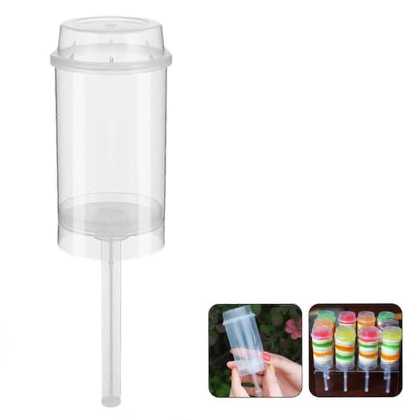 80 stk. matskyver, rundformede push-pops kakekopper med lokk, kake-push-pops-beholdere, cakepop runde plastbeholdere