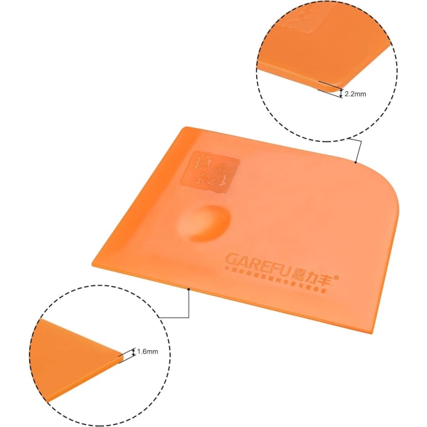 Plastskrapa Kittspackel Spatel Spreader Utjämningsverktyg för Färgväggbehandling Vindruta 5,5\" Orange 2 st