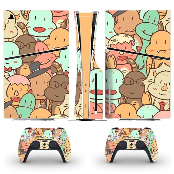 Playstation 5 Slim Ps5 Slim söpö iho tarra ja ohjain tarrat sarja, naarmuuntumaton (levy) Style03