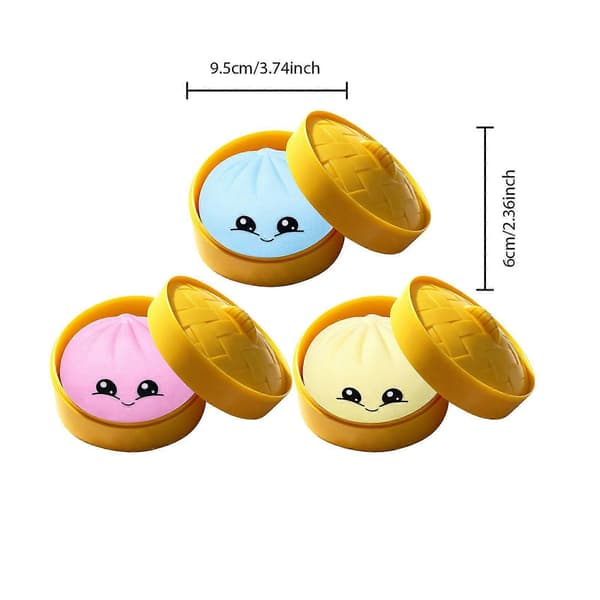 Jättedumpling-squishy, mysteeridumpling-squishy, 10 cm stressipallo, hitaasti nouseva jumbo-purkulelu, mysteeridumpling-pullat stressinlievitykseen