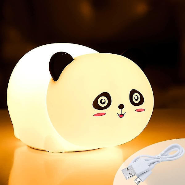 Nattlampa för barn, Nattlampa, Baby Panda, Bärbar LED-nattlampa, För barn, Färgförändring, USB-nattlampa, Babyrumsdekoration