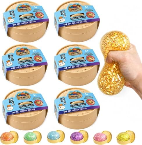 6 stk Squishy Legetøj Stressbolde Klem Dumpling Mystery | Lindrende Fidget Legetøj Søde Fødselsdagsgaver Festfavorit til Voksne