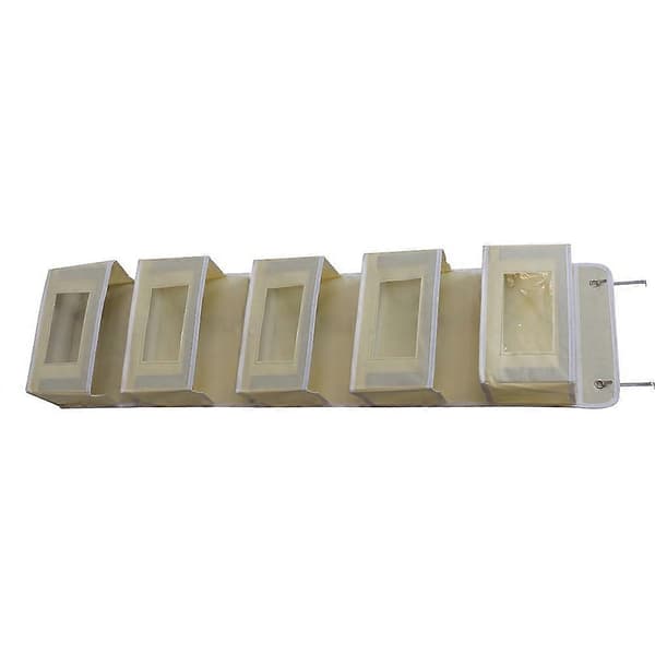 Multilayer Organizer Bag Single-Sided 5 Compartments Hanging Storage for Clothes