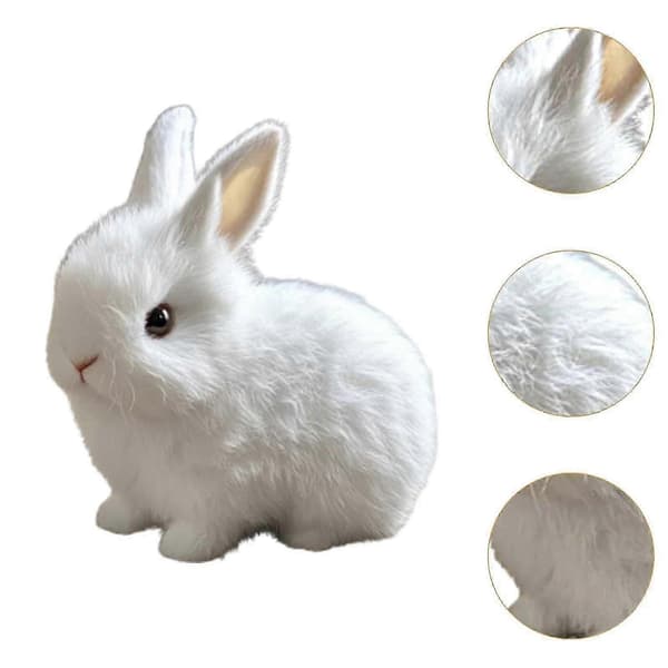 Electronic Rabbit Plush Animated Interaction Gift Electronic Pet Toy for Gift-Perfect White