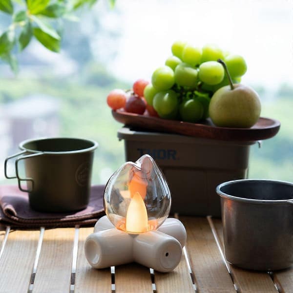 Campfire Style Night Light for Atmospheric Bedroom, Bedside Table, and Holiday Table