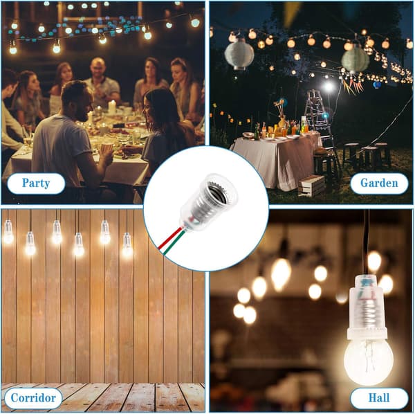 20 pcs E10 lamp holders with cable, E10 lamp socket with cable, E10 lamp holder with cable