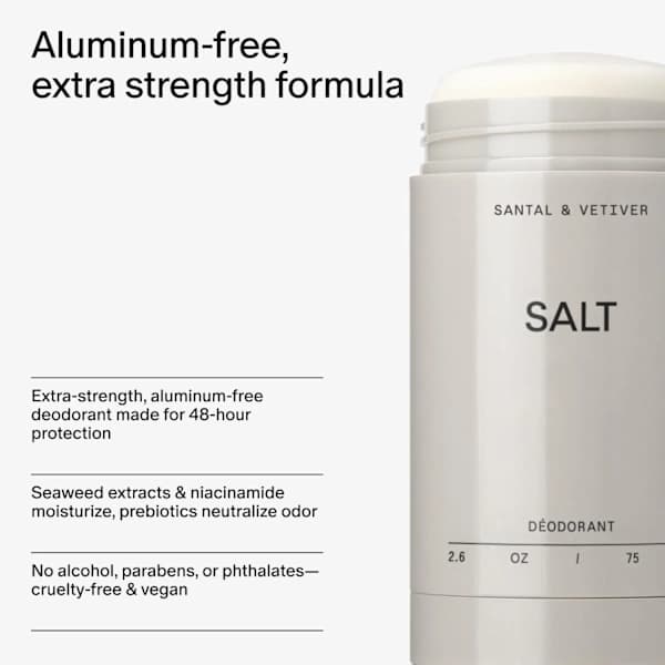 Salt & Stone Unisex Black Oud Extra_Strength Aluminium-Free Deodorant