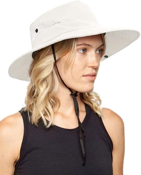 Dame UV-beskyttelse - Sammenfoldelig mesh solhat med bred skygge og hestehalehul