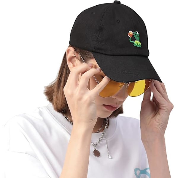 Kermit The Frog Sipping Tea Logo Trucker Hat Unisex Ulkoilun Säädettävä Hihaton Lippi