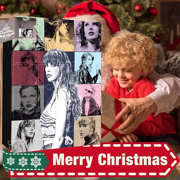 Taylor-Swift Adventskalender 2023 Jul Semester Födelsedag Nedräkningskalender med 24 delar för barn Vuxna Fans, Barn Present (A)