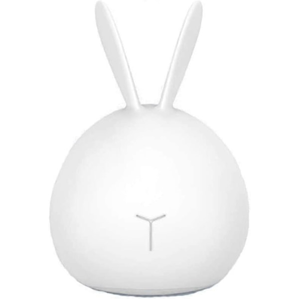 Natlampe, Flerfarvet USB Genopladelig Bærbar Silikone Blød Natlampe Til Børn Baby Børn Hvid1stk)