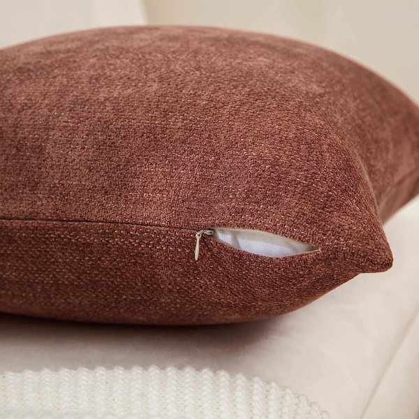 Midjeputetrekk 12x20 tommer 2-delt sett med rødt keramisk rustdekorativt pyntetrekk til sofa, rektangulært pyntetrekk med funksjon