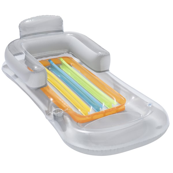 Bestway 43028 - Trendig designad loungestol, ergonomisk, plast, blandade färger, 1 st Transparent
