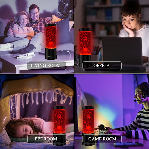 9-tommer Snegbjerg Natlys LED Dekorativ Lys Atmosfærisk Lava Snegbjerg Lampe Bordlys Dekoration