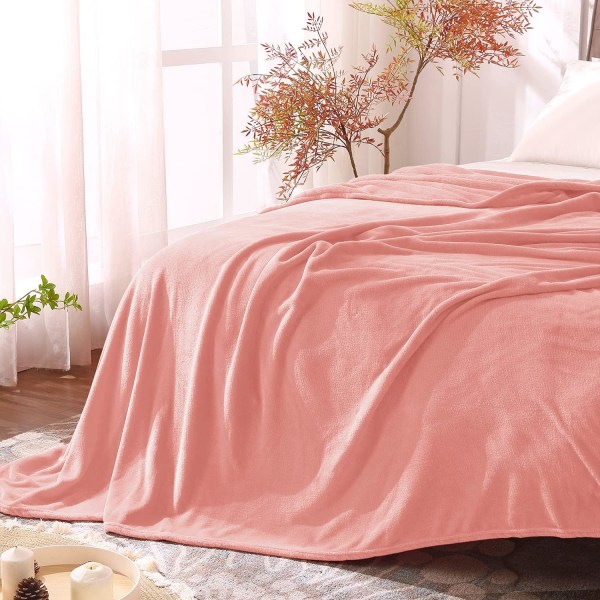 Fleecefilt Svart Överkast Filtar för Soffa & Säng, Plysch Mysig Fuzzy Filt 50\" x 60\", Super Mjuk & Varm Filten för Höst och Vinter
