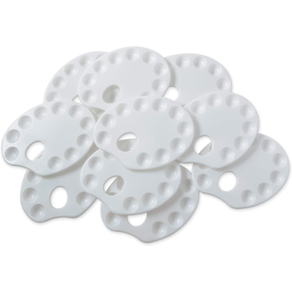 Pallette Maling Bakke, 10 Pak (AC), Hvid
