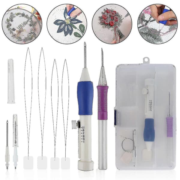 Punch Needle Broderisats, broderipenna Punch Needle Kit Hantverksverktyg