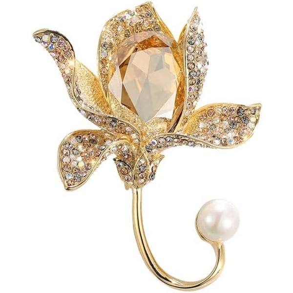 Elegant Leaf Corsage Broscher Smycken för Dammode Pearl Costume Broscher och nålar
