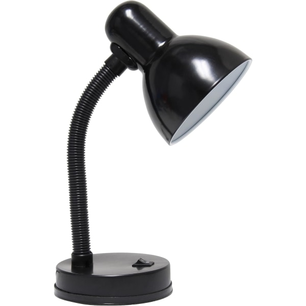 Simple Designs LD1003-BLK Basic Metal Fleksibel Slangehals Skrivebordslampe