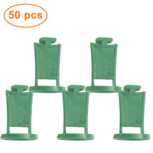50 stk drivhusklips stabile planteholder hengende enheter øyeskruer for drivhusklips i plast-