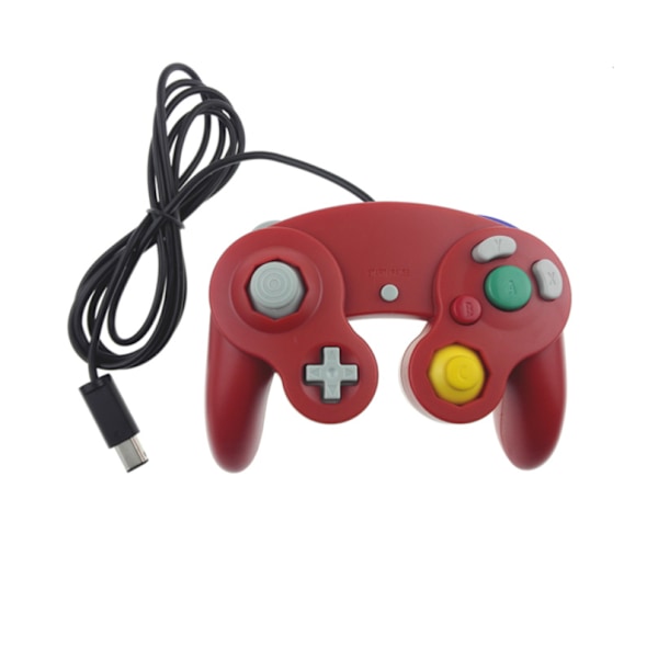 Gamecube Gamepad, 2-pack klassisk gamepad med vibrationsjoystick Red