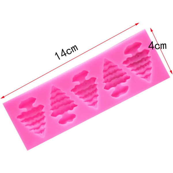 5 fondantforme silikoneforme til chokolade de para gelatinas feriebagningsforme jule epoxyforme jule chokoladeform juletræ kageform
