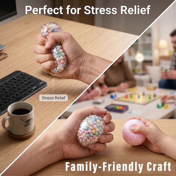 DIY Squishy Making Kit med gennemsigtige silikonekugler DIY Squeeze Legetøjssæt til afslapning for voksne