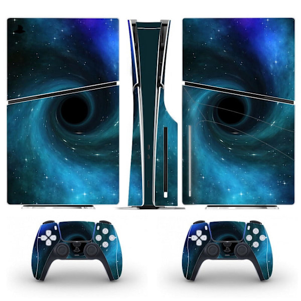 Playstation 5 Slim Ps5 Slim Black Hole Skin Decal Og Controller Klistremerker Sett, Riperesistent (Disk) Style12