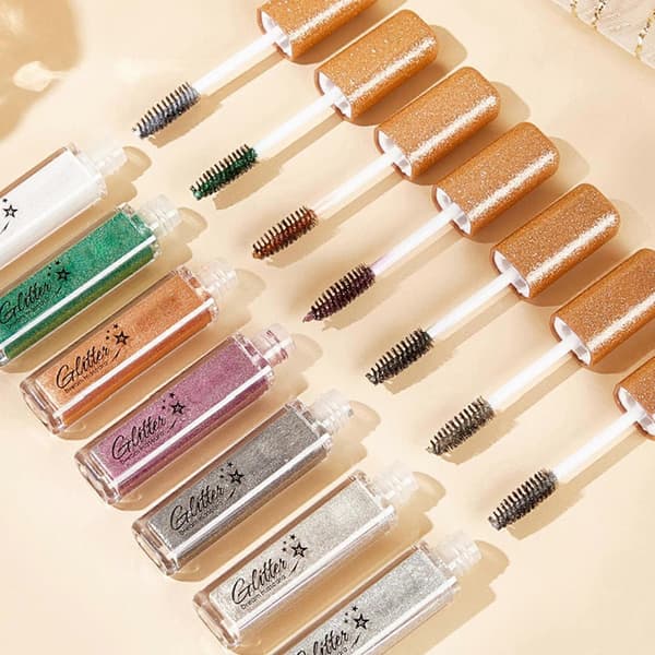Diamantglimmer Mascara Vandfast Glimmerfinish til Vipper og Bryn, Perfekt til Festmakeup