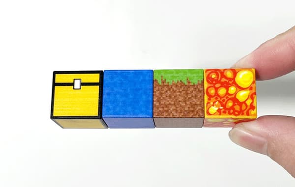 Minecraft Byggklossar, 143 Magnetiska Kuber (6-sidiga), Inkl. 4 Dockor (Mine Adventure)