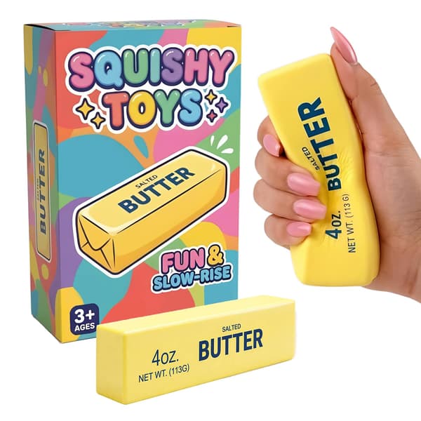 Smør Squishy Leker, Sakte Stigende Dumpling Squishy Klemmeleker Sensorisk Stresslindring, Gaver til Gutter Jenter Voksne Tøyelige Fid