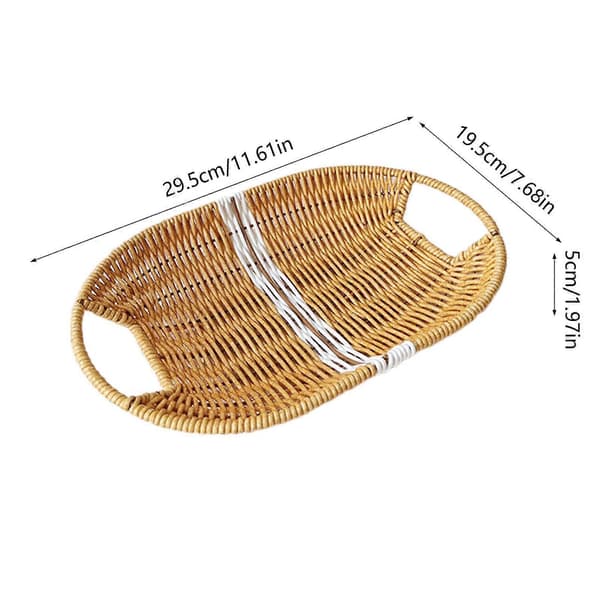 Bekväma mathållare Effektiva ovala korgar i rottingväv Elegant matpresentation och serveringsbricka liten