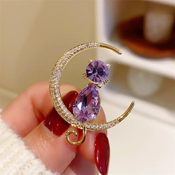 Djur Brosch för Kvinnor Djur Rhinestone Brosch Pin 18k Guldpläterad Djur Kavajslag Pin Mode Smycken Present till Mamma Fru
