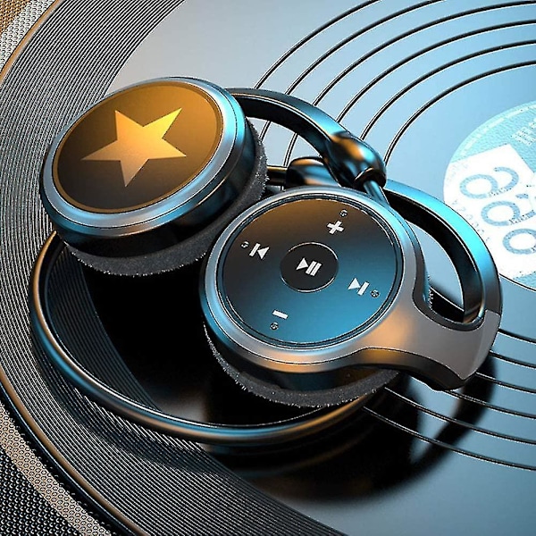Trådløse hovedtelefoner In-ear High-fidelity Audio Sports Løbehovedtelefoner Med Mikrofon Understøtter Tf Kort Fm Radio Sort