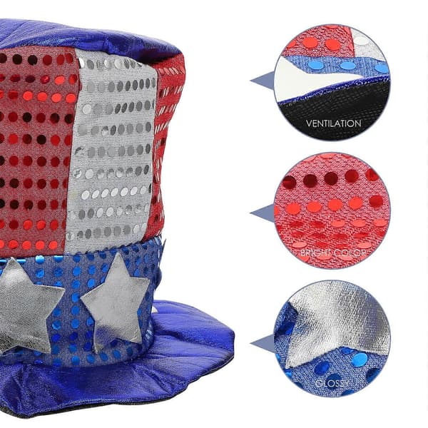USA Flagg Hatt Klassisk Hatt for Dekor 2 Stk