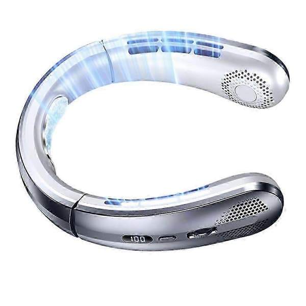 Halsventilator Bærbar Bladløs Halsventilator 100 Hastigheder Bærbar Halsventilator Opgraderet Space gray