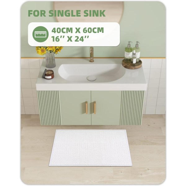 20\"x32\" Chenille Badrumsmattor - Färg G Tunna Badrumsmattor Passar Under Dörr - Absorberande, Platt, Halkfri, Mjuk, Maskintvättbar