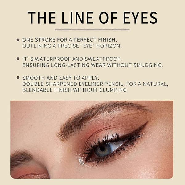 Vanntett Eyelinerblyant Duo 24HR Smudge Proof med Vitamin E Hydrering - Plommefarge