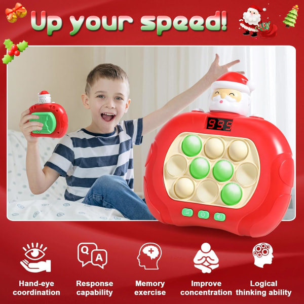 Barnleksak, Handhållen spel för barn 6-8 år, Push Bubble Game, Bubble Pressure Pop Glow Game för tonåringar 8-12 år Födelsedagspresent - Jul