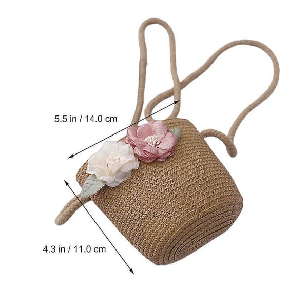 Stråtaske til børn Børnemode Strå Crossbody Taske til kvinder