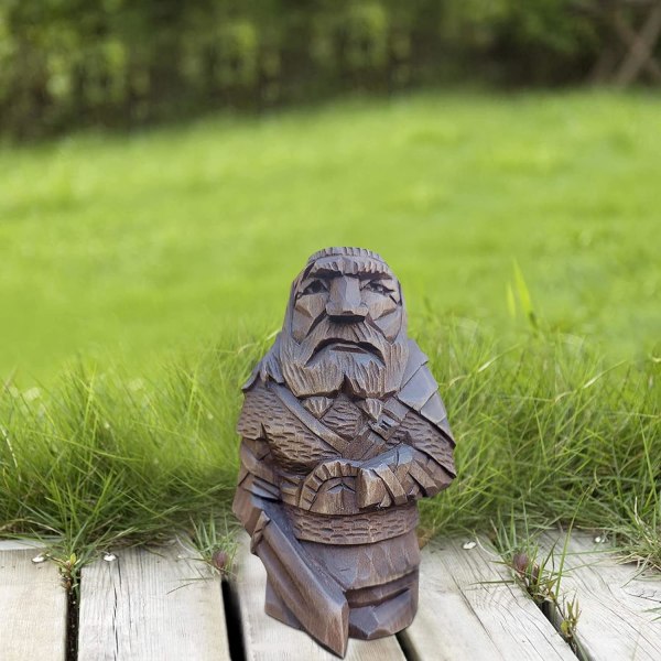 Viking Staty Barbar Resin - Viking Staty Viking | Figur av den nordiska guden Odin Staty, Viking Barbar Staty för trädgårdsfontäner