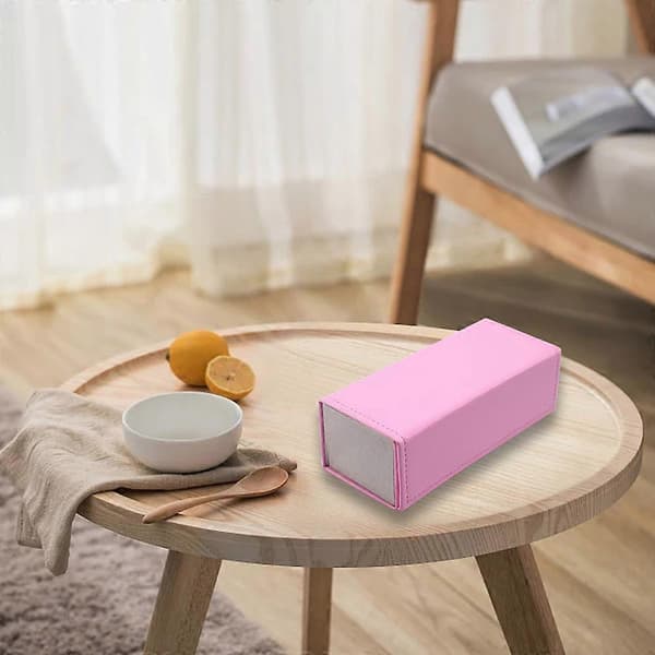 Vikbart fyrkantigt solglasögonfodral Mode Konstläder Glasögonfodral Rosa rosa