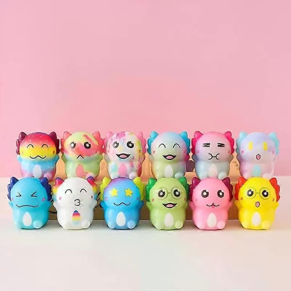 Søde Slow-Rise Dyre Squishy Legetøj - Mini Bløde Klemme Fidget Legetøj til Stresslindring & Børns Leg 1set